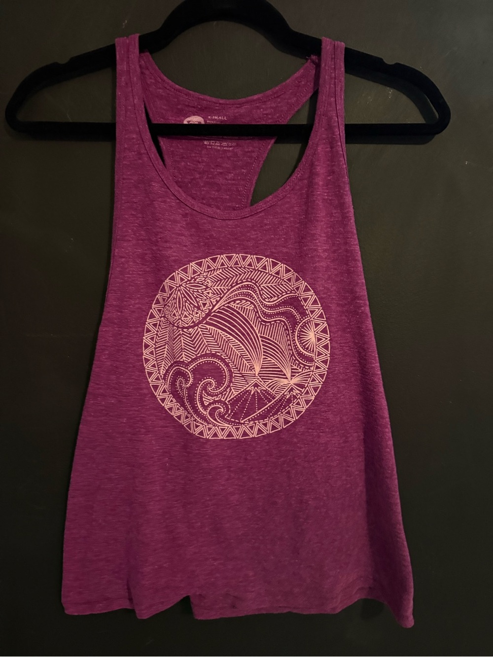Women’s Roxy Surf Purple Graphic Racerback Tank Top XS